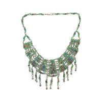 Modeschmuck Keramik Kette vielfarbig